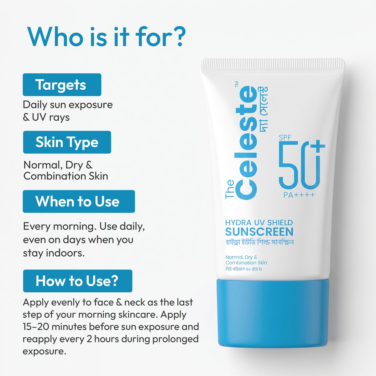 The Celeste Hydra UV Sunscreen