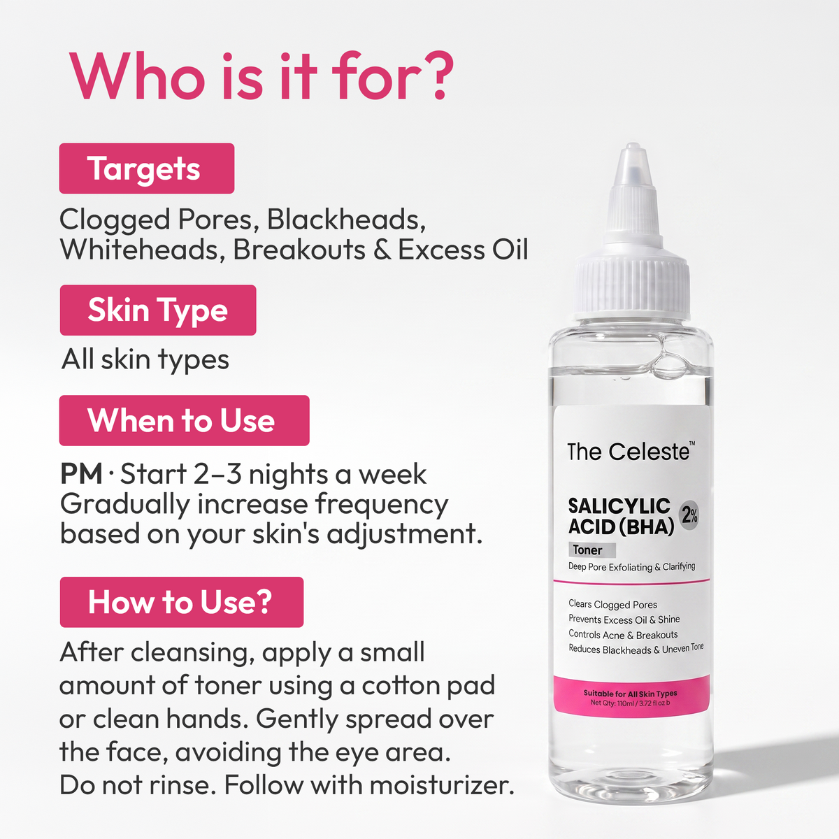 The Celeste Salicylic Acid 2% Toner