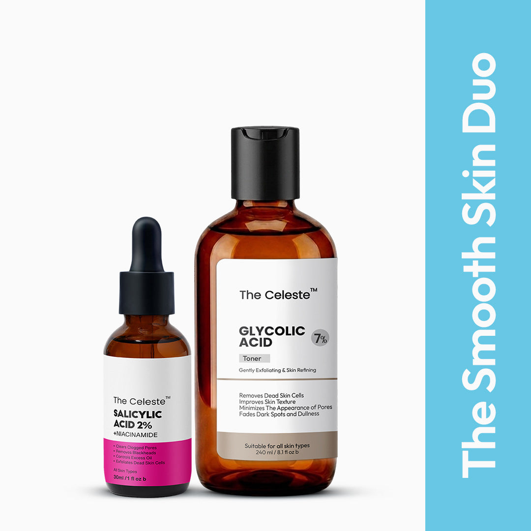 The Smooth Skin Duo - Glycolic Acid 7% Toner & Salicylic Acid 2%