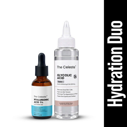 The Hydration Duo - Hyaluronic Acid 1% & Glycolic Acid 7% Toner