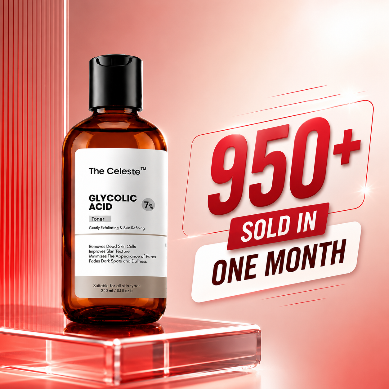 The Celeste Glycolic Acid 7% Toner (240 ML)