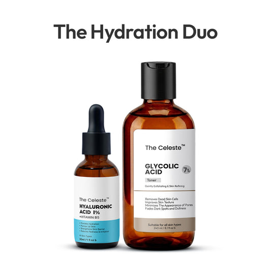 The Hydration Duo - Hyaluronic Acid 1% & Glycolic Acid 7% Toner